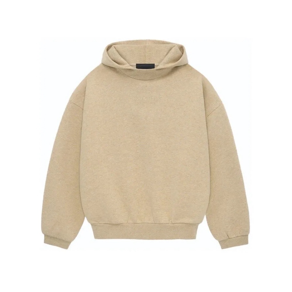 Like New Fear of God Essentials Hoodie Gold Heather Size Medium